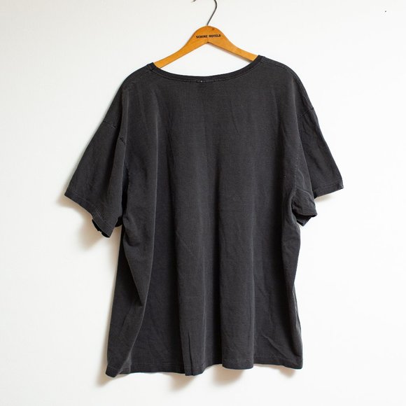 Vintage 90's Hanes Her Way Faded Black T-shirt 2X - Picture 4 of 7